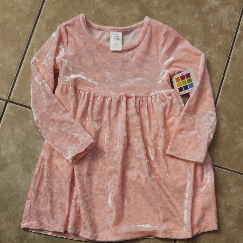 Healthtex Pink Velvet Kids Dress